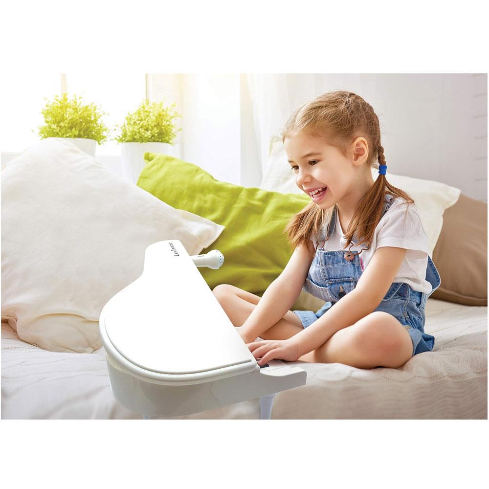 Lexibook First Electronic Piano For Kids With Feet And 31 Lighting Keys Tempo And Volume Adjustment - White