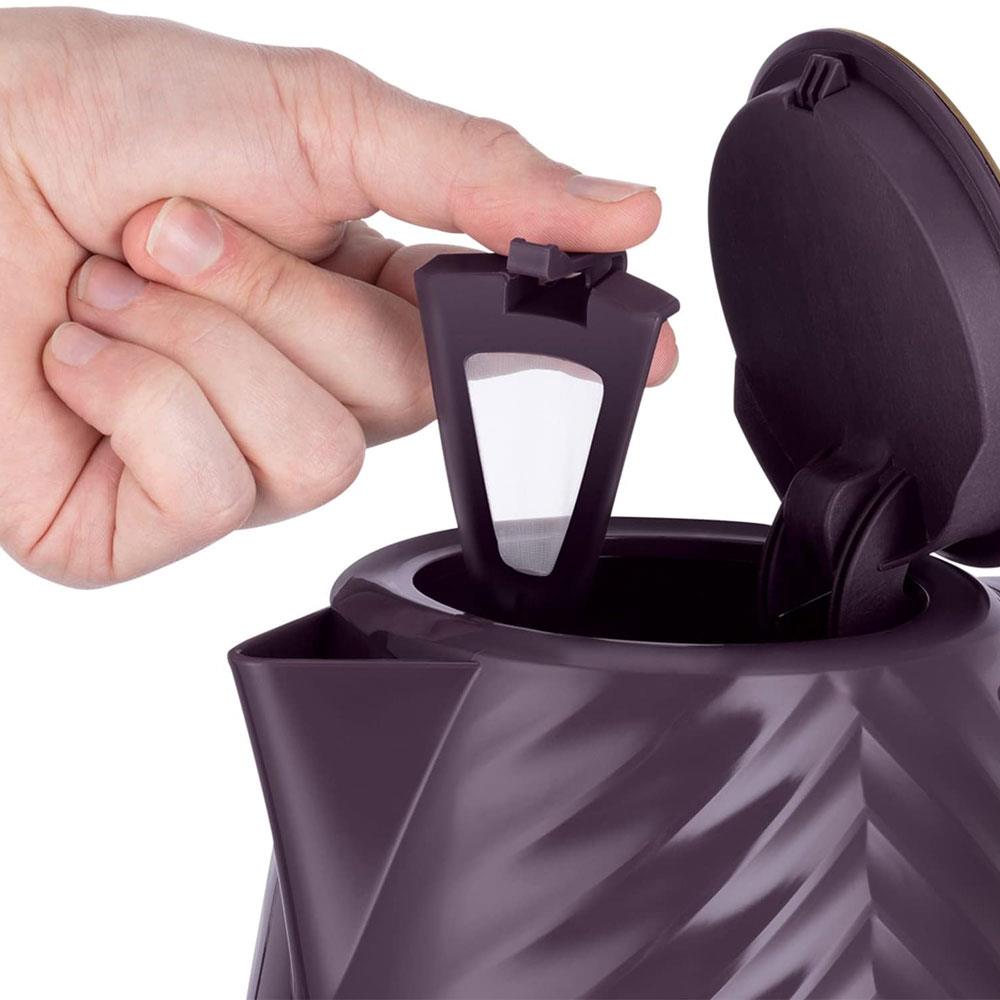 Russell Hobbs Groove Electric Jug Kettle 3000W 1.7 Litre - Mulberry
