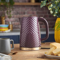 Russell Hobbs Groove Electric Jug Kettle 3000W 1.7 Litre - Mulberry