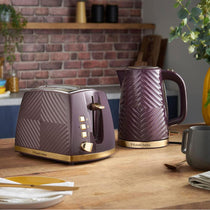 Russell Hobbs Groove Electric Jug Kettle 3000W 1.7 Litre - Mulberry
