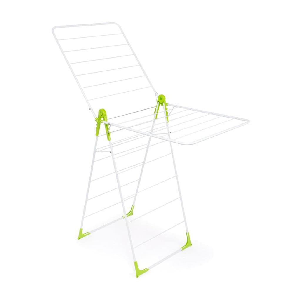 Orwell Super X Wing Clothes Airer Foldable Clothes Drying Rack Adjustable Wings - White/Green