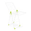 Orwell Super X Wing Clothes Airer Foldable Clothes Drying Rack Adjustable Wings - White/Green