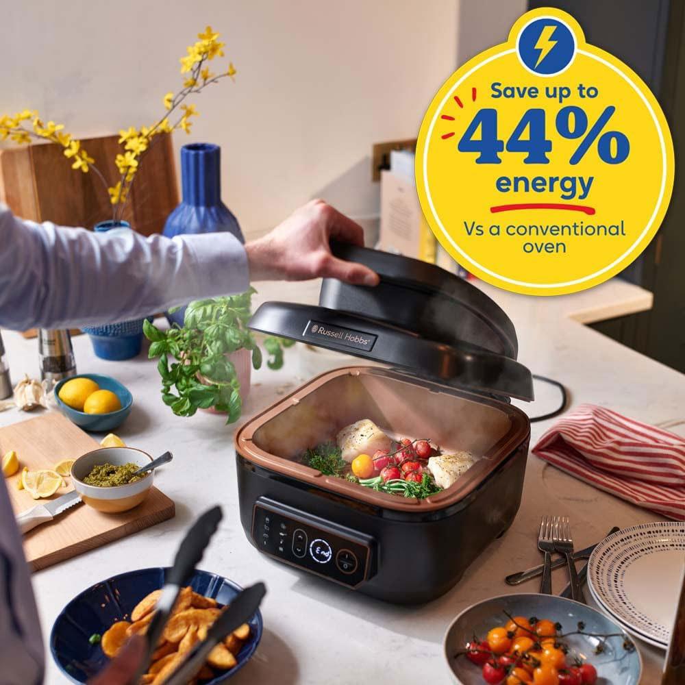Russell Hobbs Satisfry Digital Air Fryer And Grill Multi Cooker With 7 Cooking Functions 1745W 5.5 Litre - Black
