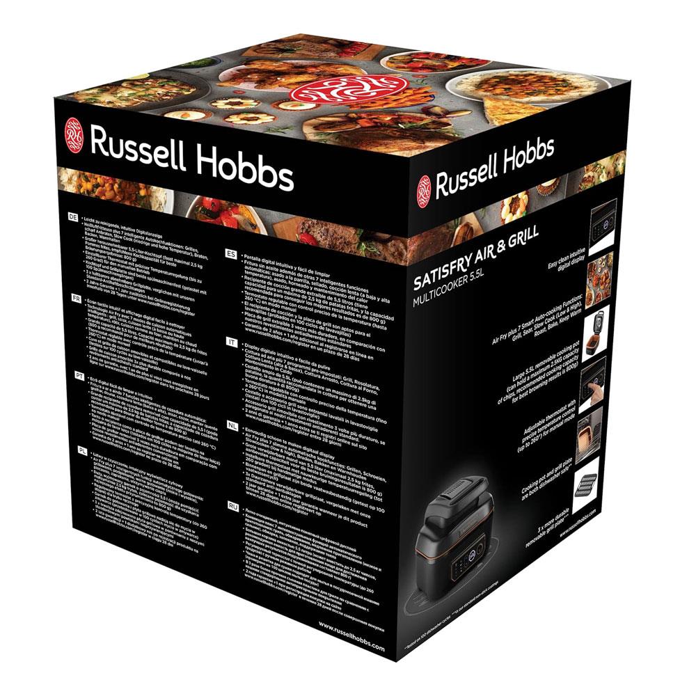 Russell Hobbs Satisfry Digital Air Fryer And Grill Multi Cooker With 7 Cooking Functions 1745W 5.5 Litre - Black