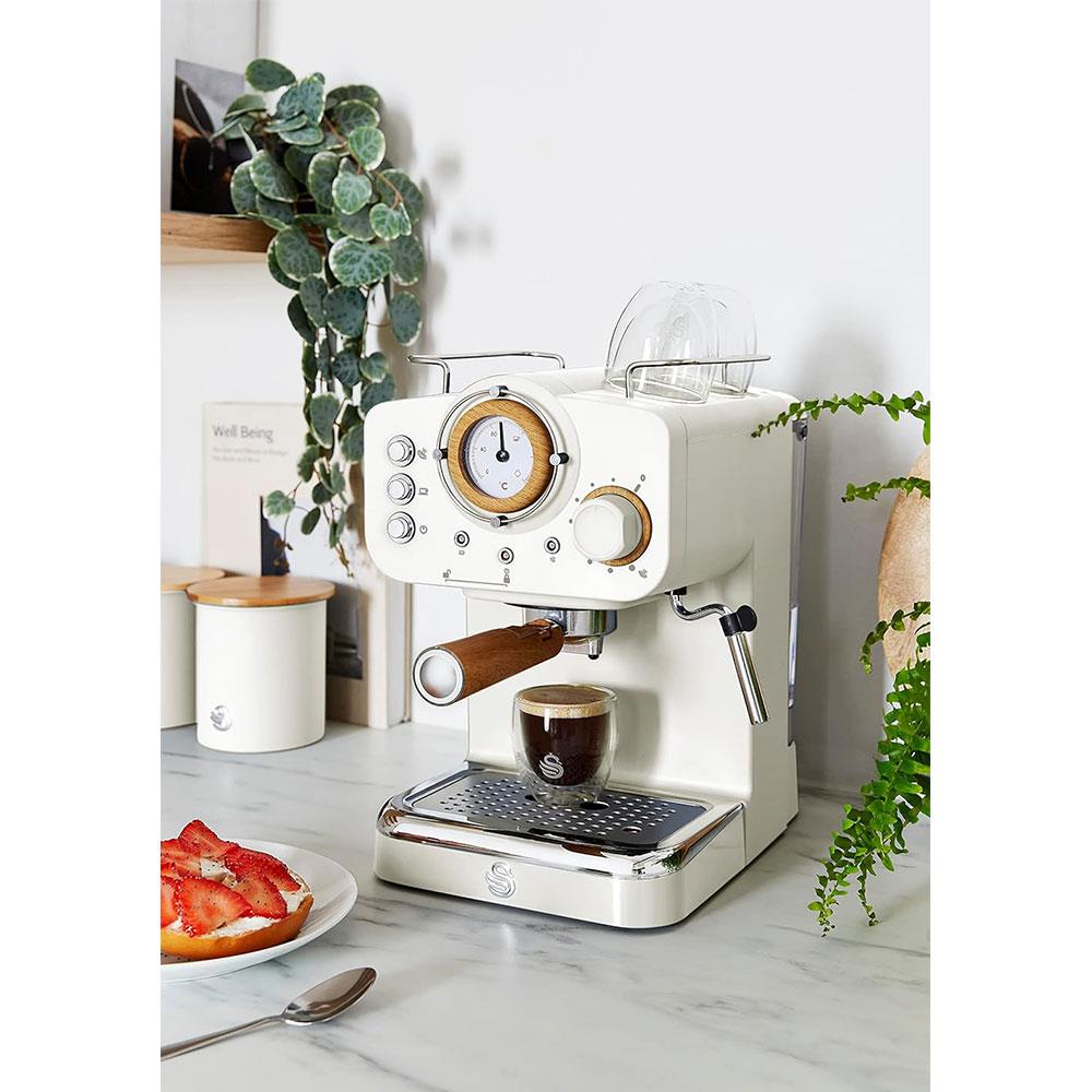 Swan Nordic Pump Espresso Coffee Machine 1100 W 1.2 Litre - Cotton White Secondary image