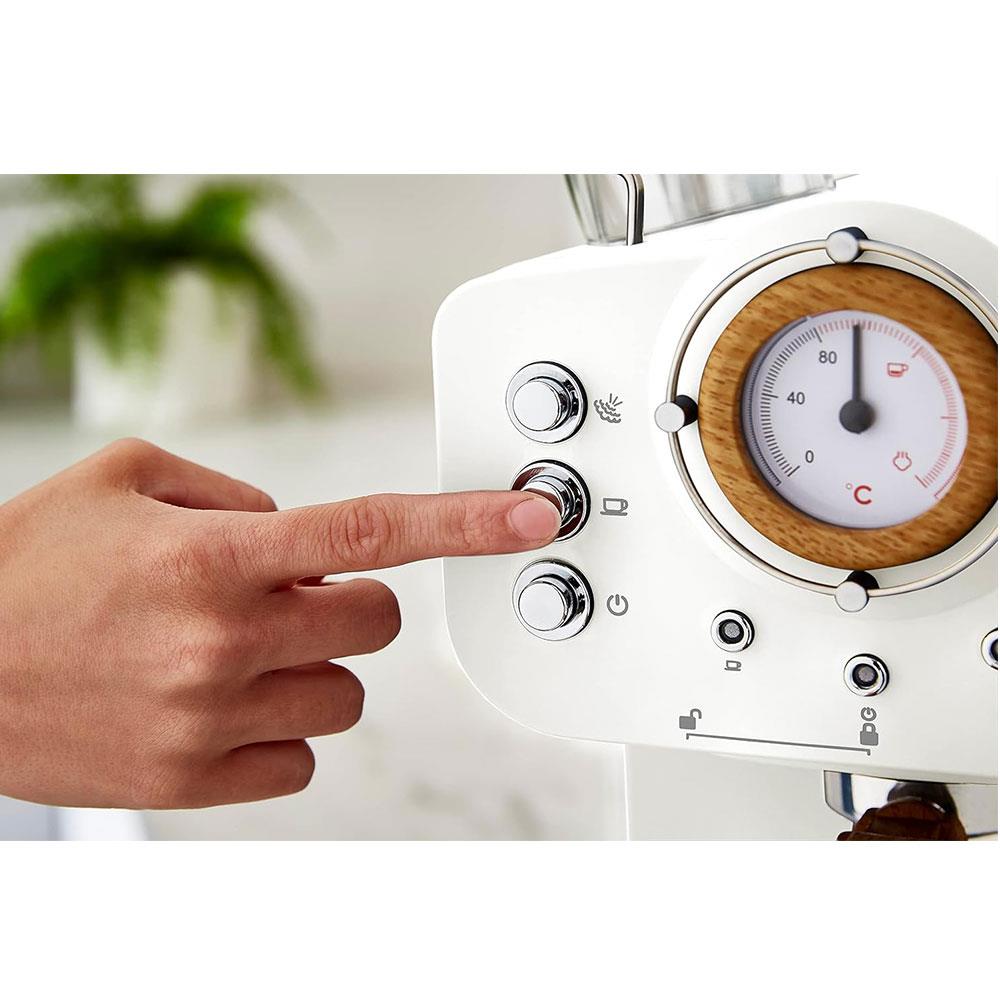 Swan Nordic Pump Espresso Coffee Machine 1100 W 1.2 Litre - Cotton White