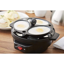 Swan Egg Boiler And Poacher Boils Hard Medium Soft 7 Eggs or Poaches 3 - Silver/Black