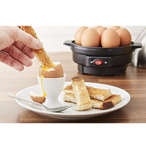 Swan Egg Boiler And Poacher Boils Hard Medium Soft 7 Eggs or Poaches 3 - Silver/Black
