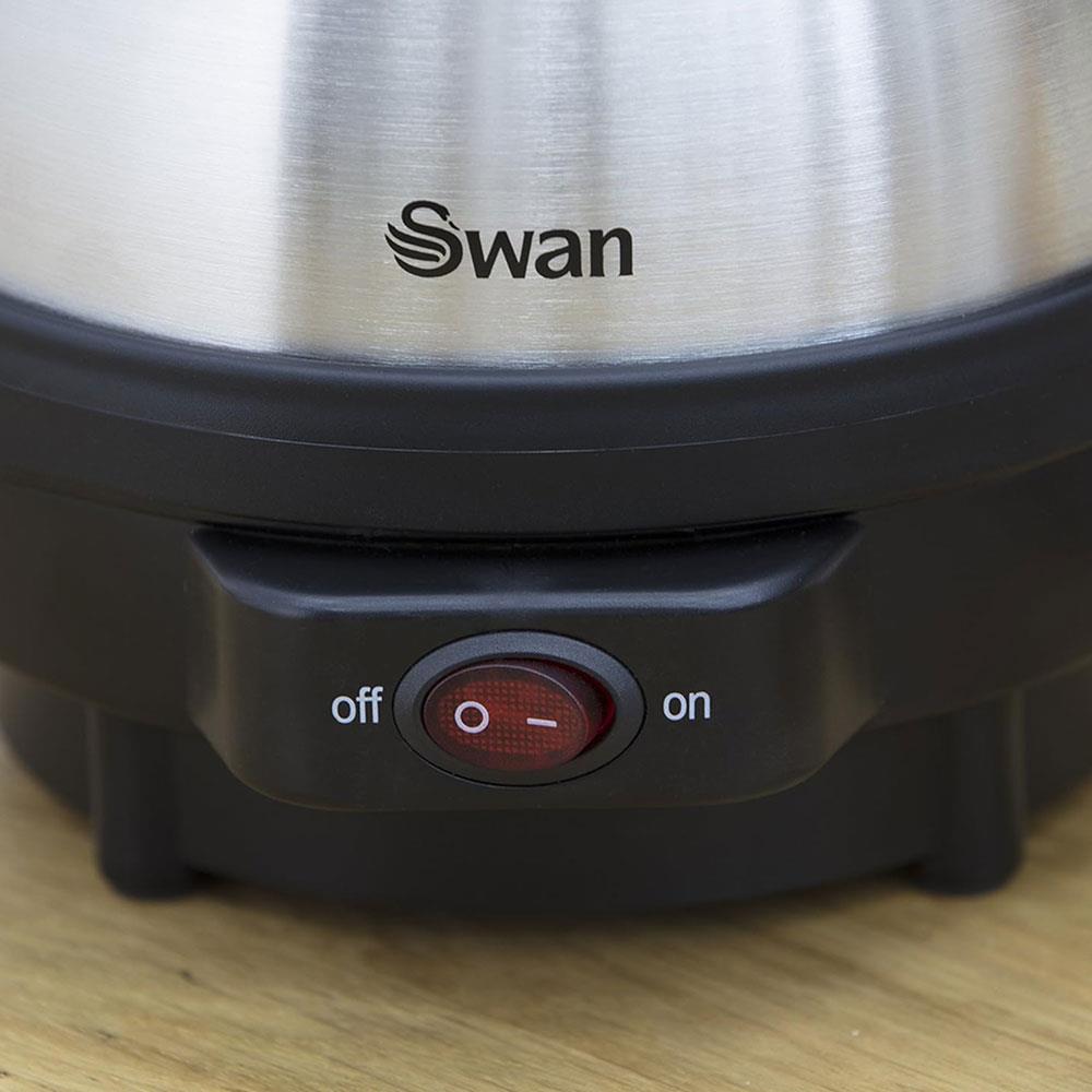 Swan Egg Boiler And Poacher Boils Hard Medium Soft 7 Eggs or Poaches 3 - Silver/Black