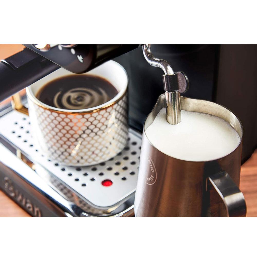 Swan Retro Pump Espresso Coffee Machine 1100 W 1.2 Litre - Black
