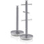 Swan Retro Towel Pole And Mug Tree Set Chrome Stainless Steel - Grey