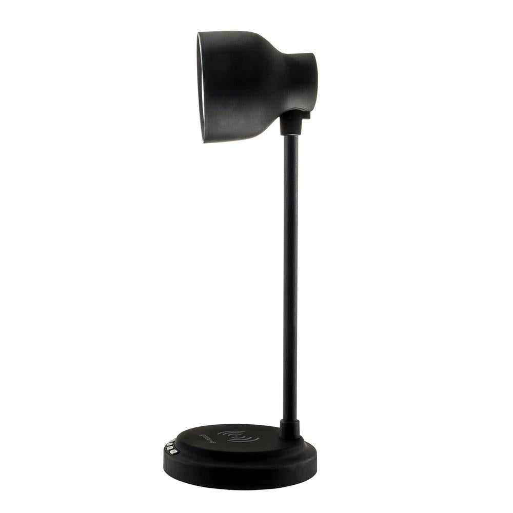 Groov-e Astra LED Lamp With Wireless Charging Pad And Bluetooth Speaker 9 LED Color Modes - Black Secondary image
