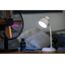 Groov-e Astra LED Lamp With Wireless Charging Pad And Bluetooth Speaker 9 LED Colour Modes - White