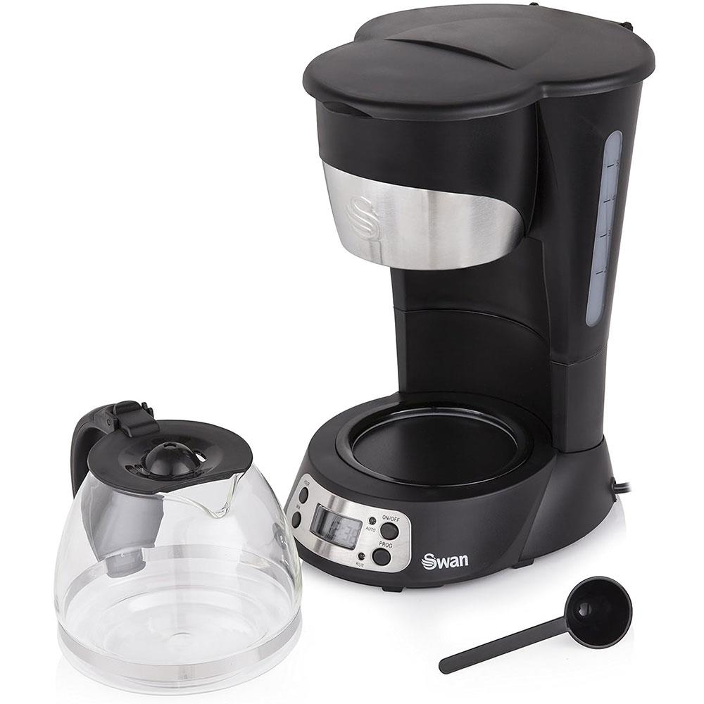 Swan Programmable Coffee Maker 700W 0.75 Litre Capacity - Black