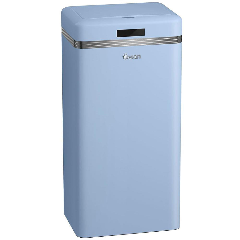 Swan Retro Square Sensor Bin With Infrared Technology Square 45 Litre - Blue