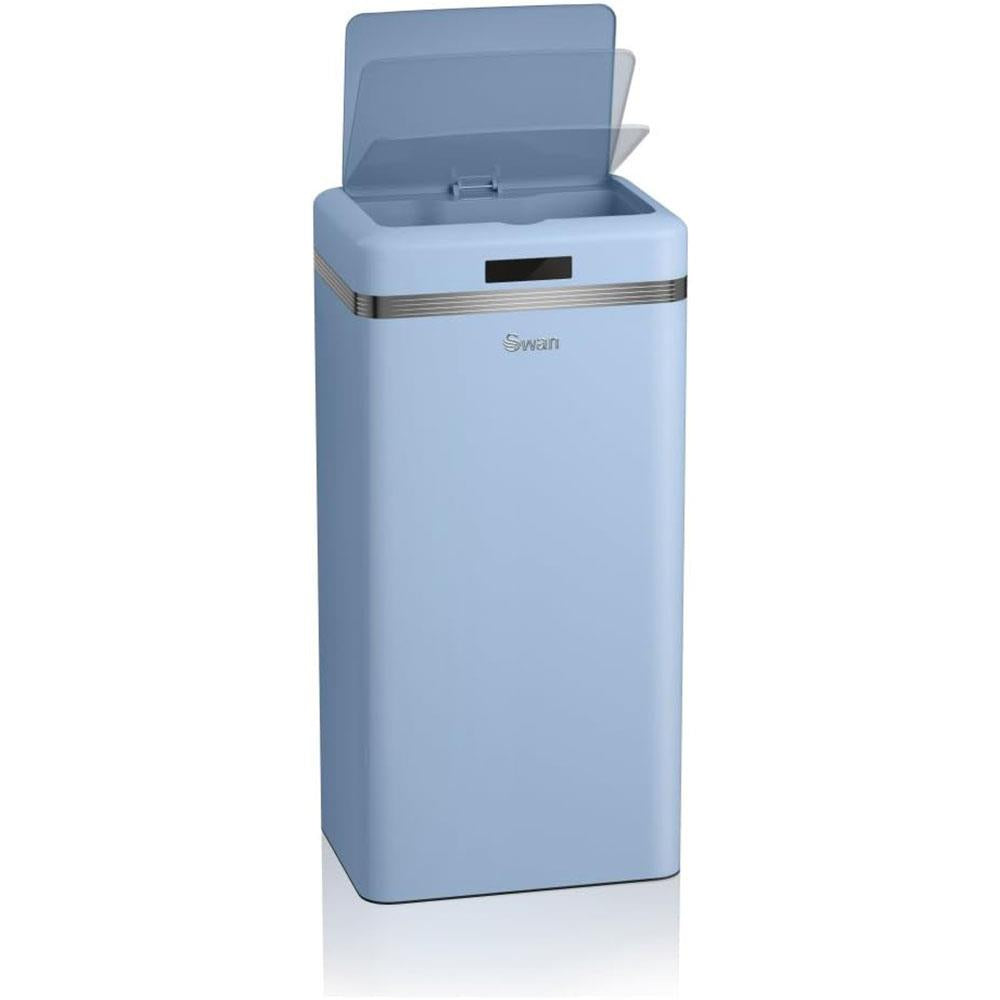 Swan Retro Square Sensor Bin With Infrared Technology Square 45 Litre - Blue