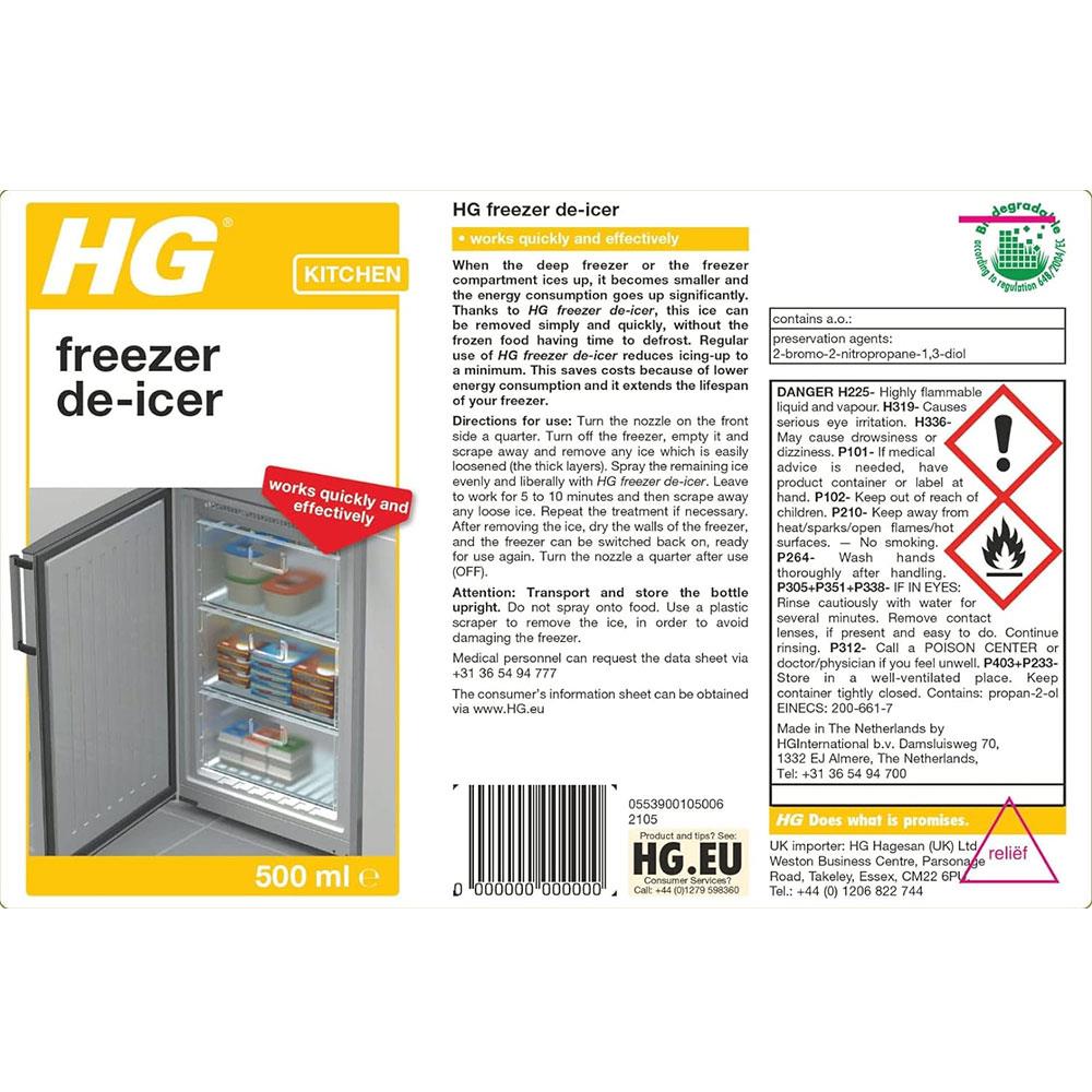 HG Fridge Freezer De-Icer Spray - 500ml