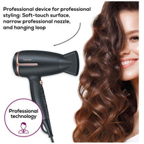 Beurer HC 25 Travel Hair Dryer With Ion Function Retractable 2 Heat Settings 1600W - Black And Rose