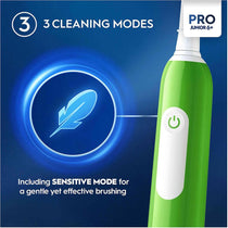 Oral-B Pro Junior Kids Electric Toothbrush 3 Modes With Kid-Friendly Sensitive Mode Ages 6+ - Green