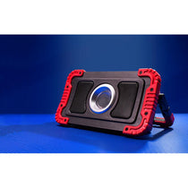 Sealey 20W COB LED Rechargeable Floodlight With Wireless Speakers And Power Bank - Black/Red