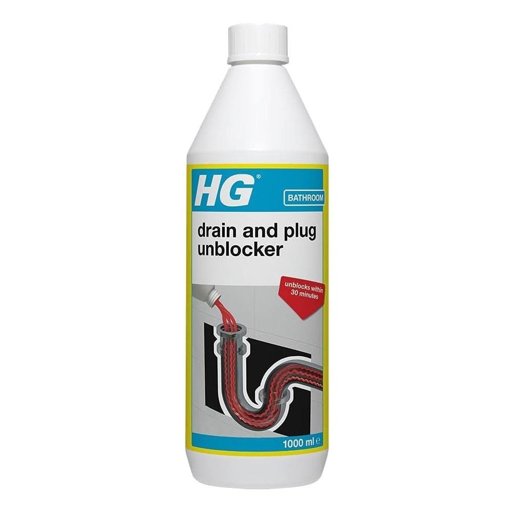 HG Drain And Plug Unblocker Remove Blockages Effectively Liquid Cleaner - 1 Litres Main image