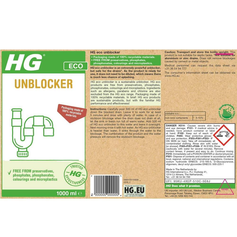 HG ECO Drain Unblocker -1000ml