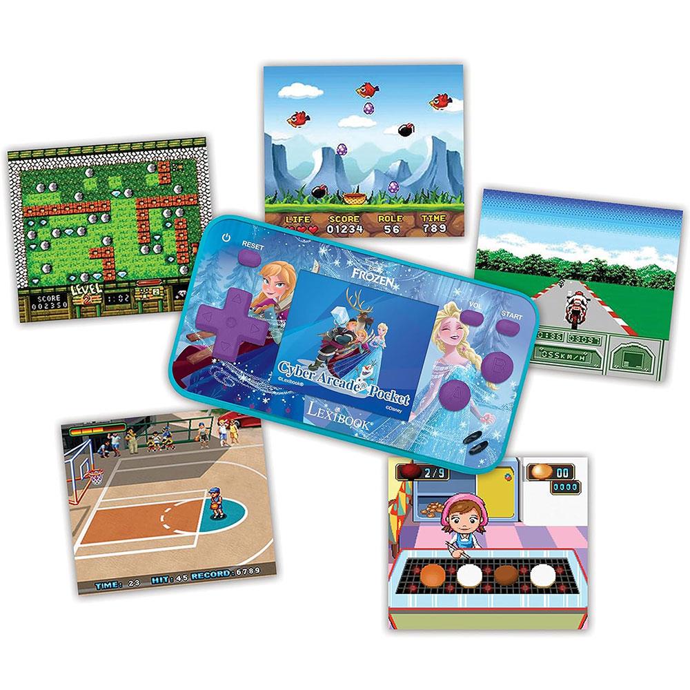 Lexibook Frozen Handheld Console Mini Cyber Arcade 150 Games - Purple/Blue