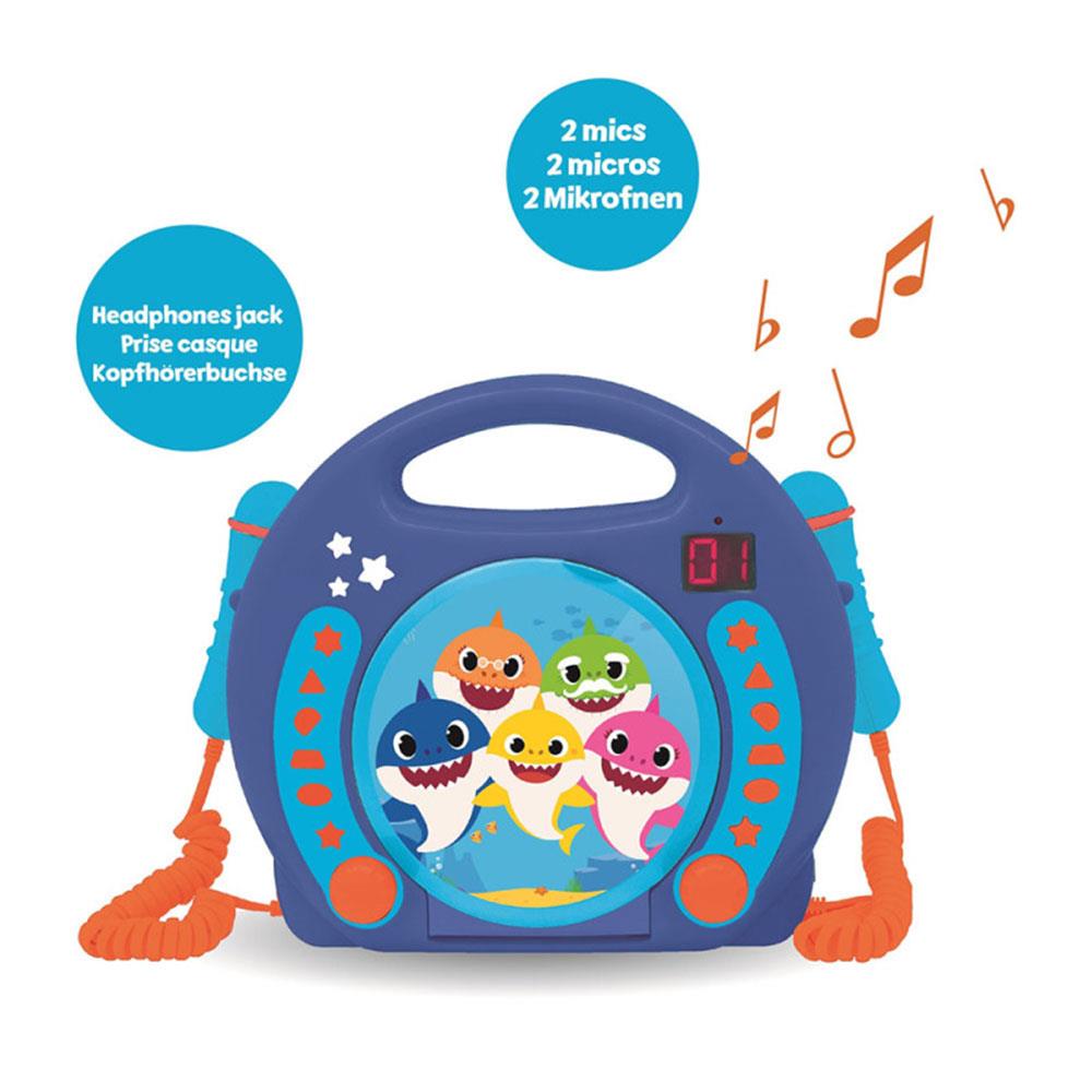 Lexibook Baby Shark CD Player With Microphones - Multicolor