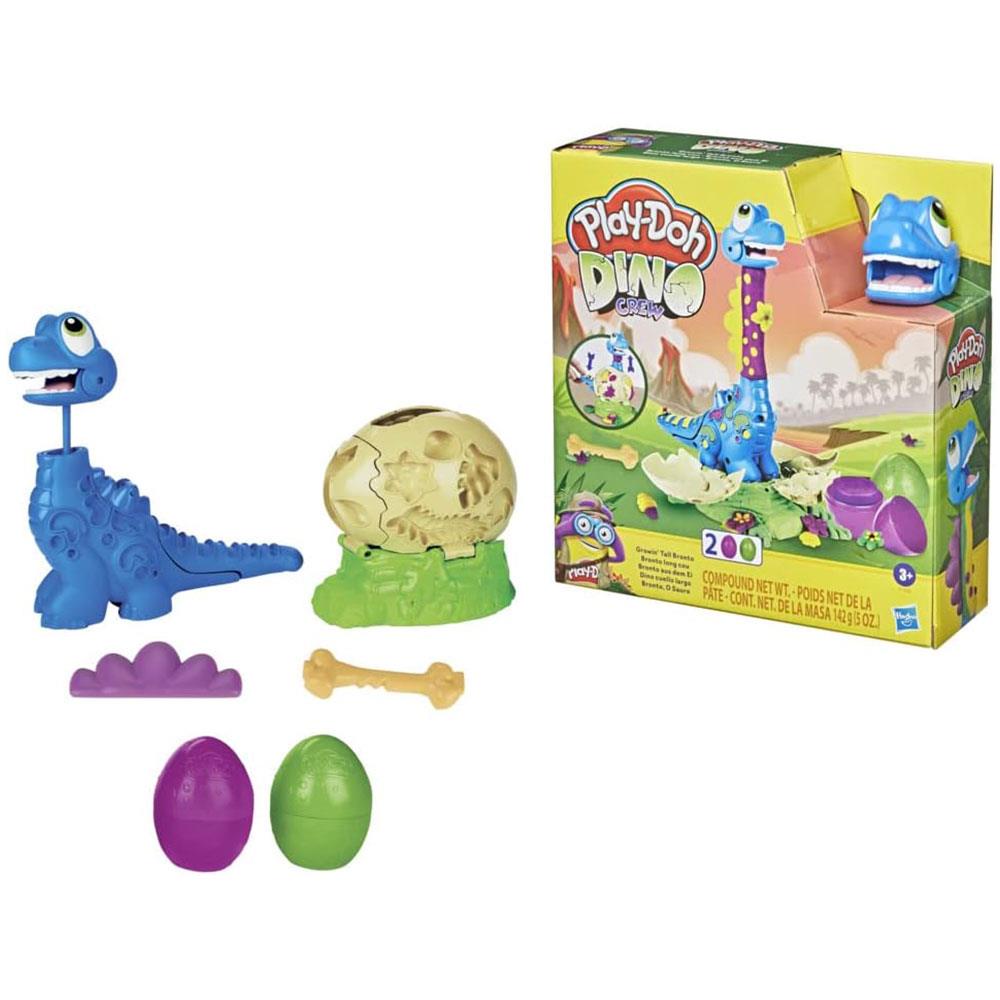 Play-Doh Dino Crew Growin Tall Bronto Toy Dinosaur With 2 Eggs - Multicolor Main image