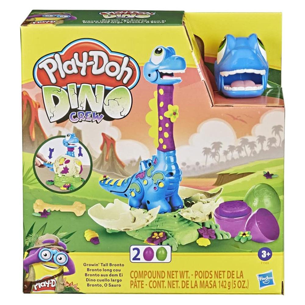 Play-Doh Dino Crew Growin Tall Bronto Toy Dinosaur With 2 Eggs - Multicolor Secondary image