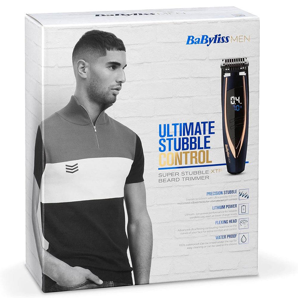 BaByliss Super Stubble XTP Beard Trimmer Cordless Waterproof - Blue And Rose Gold
