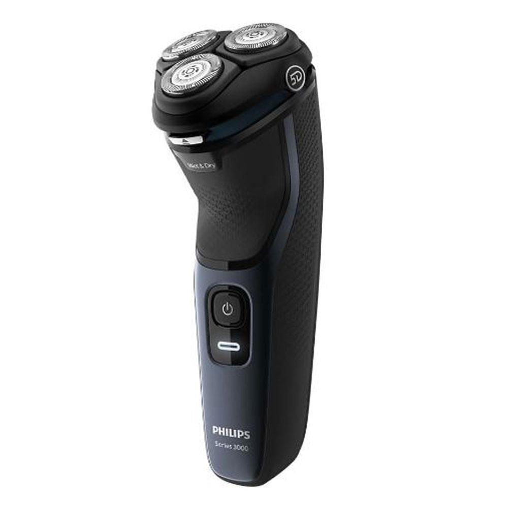 Philips Shaver Series 3000 Wet And Dry Electric Shaver With 5D Pivot And Flex Heads - Storm Blue