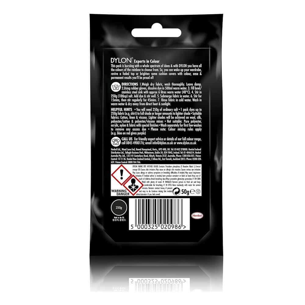 Dylon Hand Fabric Dye Sachet For Clothes And Soft Furnishings 50g - Sunflower Yellow