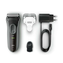Braun Series 3 ProSkin 3000S Electric Shaver With Protection Cap Rechargeable Cordless Waterproof - Grey