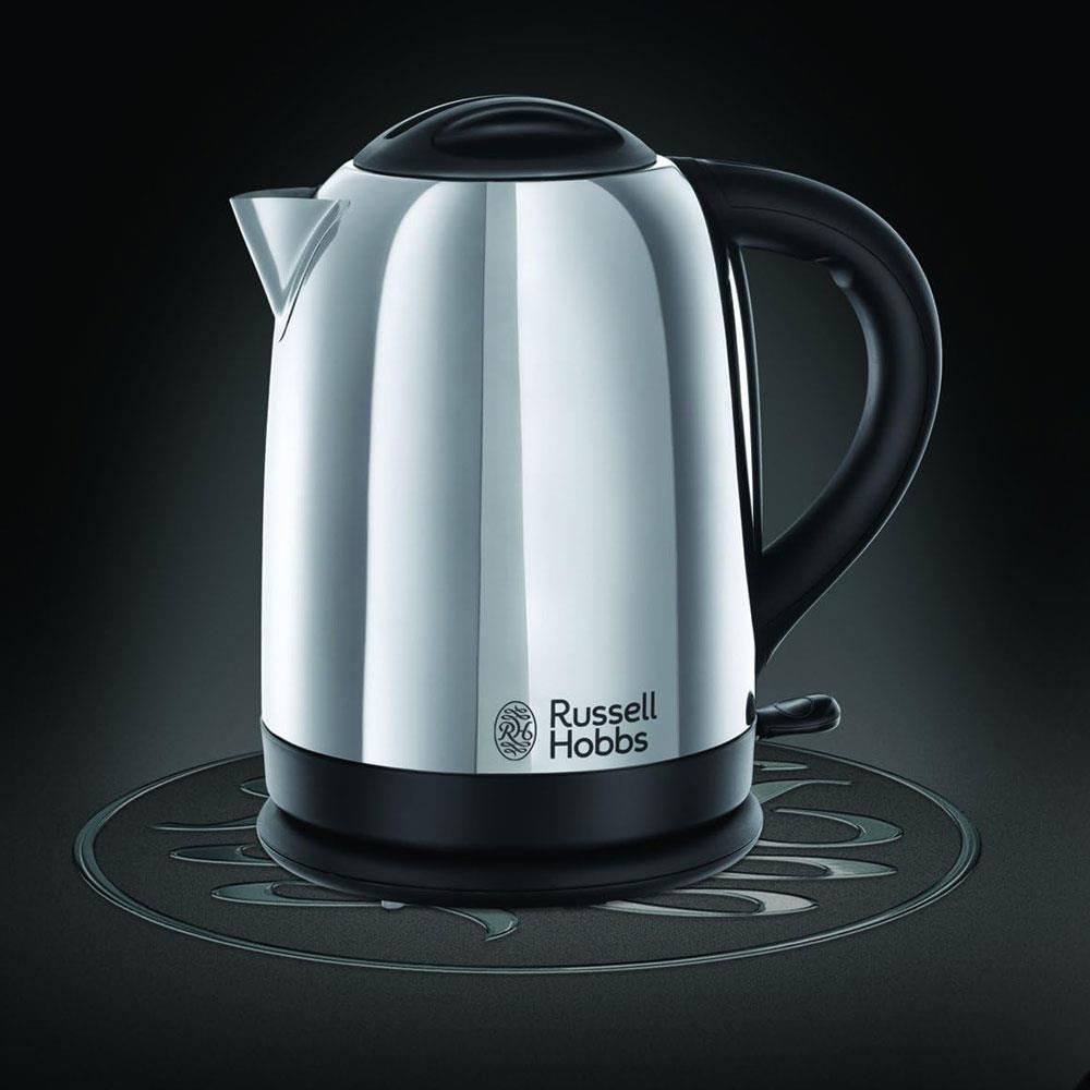Russell Hobbs Lincoln 1.7 Litre Kettle And 2 Slice Toaster Polished Stainless Steel 3000W Twin Pack - Silver