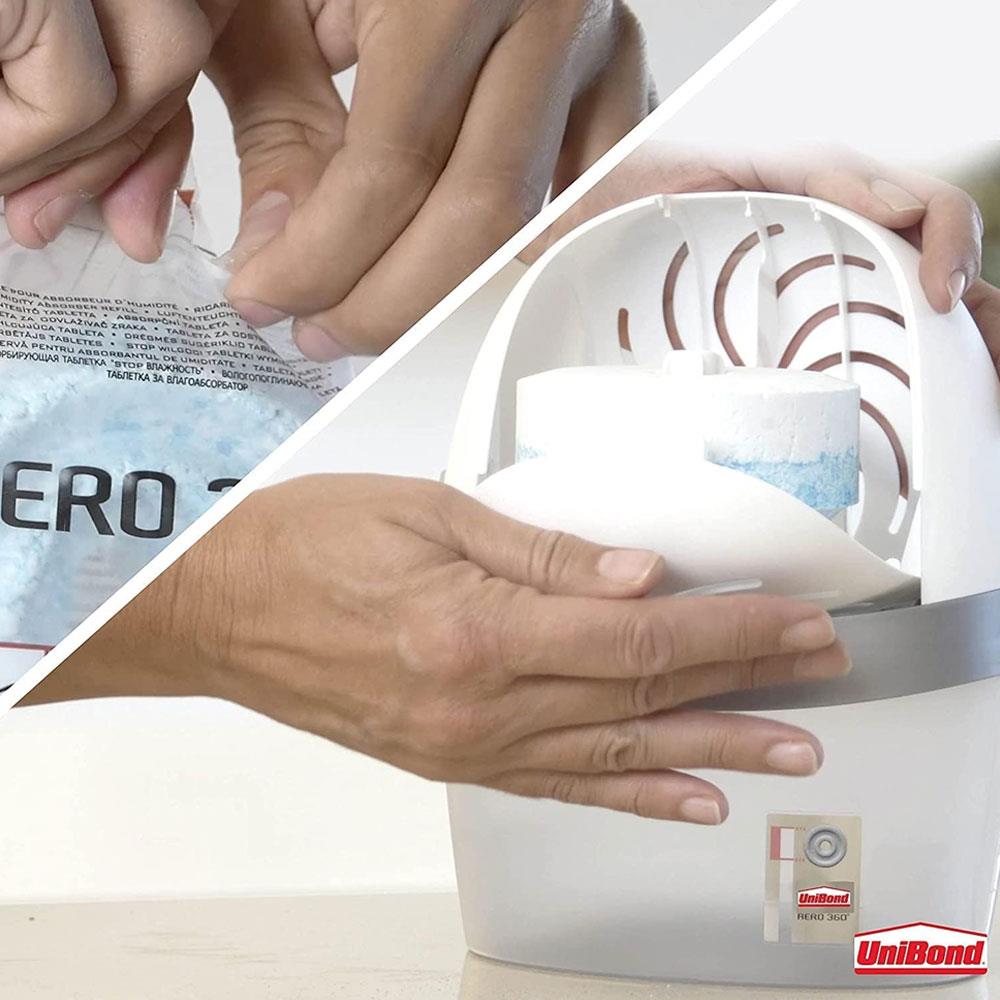 UniBond AERO 360 Moisture Absorber Refill Neutral 2-In-1 Anti-Moisture And Anti-Odour Refill Tab - 2 x 450g Secondary image