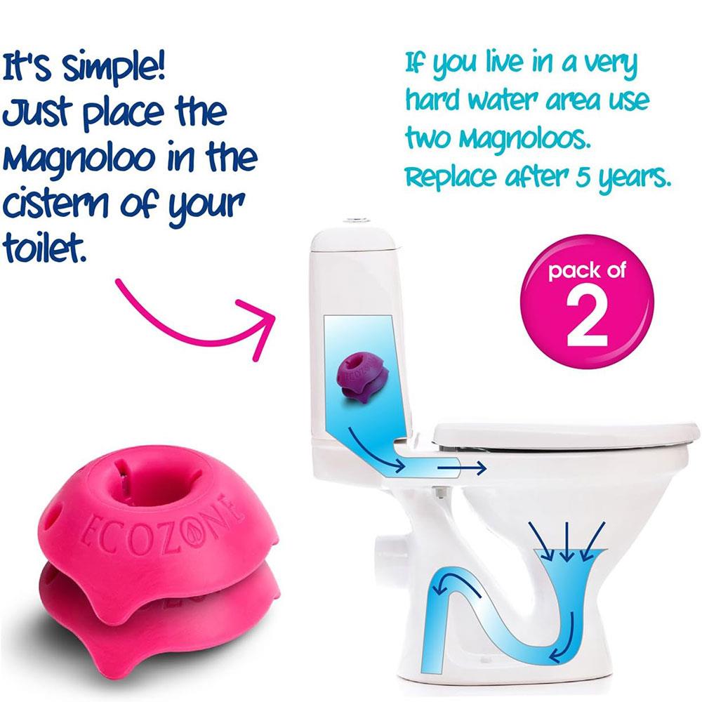 Ecozone Anti-Limescale Magnoloo Treatment For Toilets Removes And Prevents Limescale - 2 Pack Secondary image