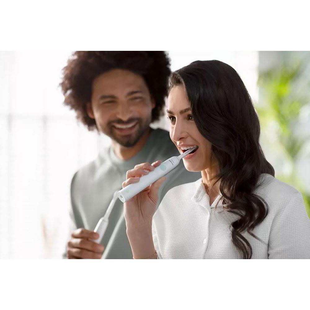 Philips Sonicare 1100 Series Sonic Electric Toothbrush Up To 3X Better Plaque Removal - White