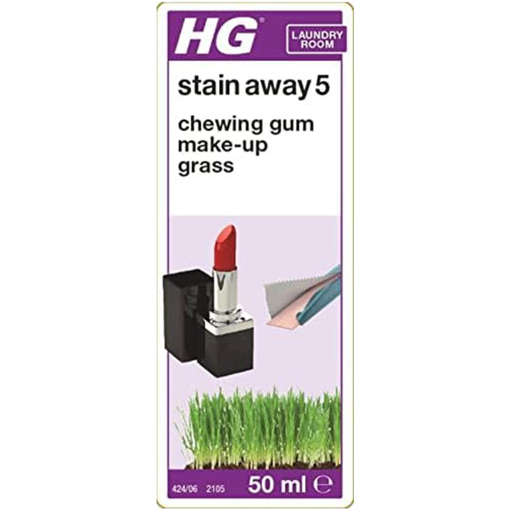 HG Stain Away No 5 For Chewing Gum Make-Up Grass Clothing Spot Treatment Tackles Removes Pen Marks - 50ml