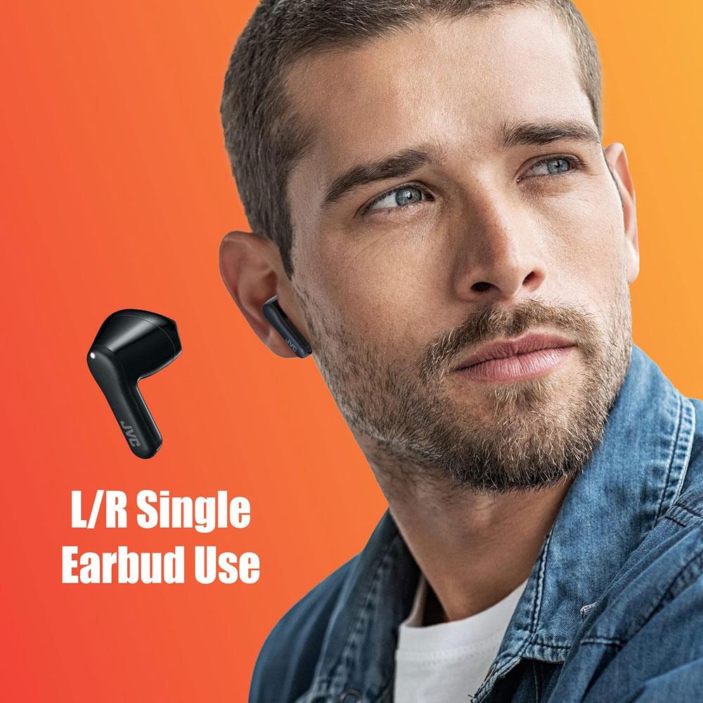 JVC True Wireless Bluetooth Earbuds With Charging Case - Black