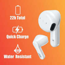 JVC True Wireless Bluetooth Earbuds With Charging Case - White