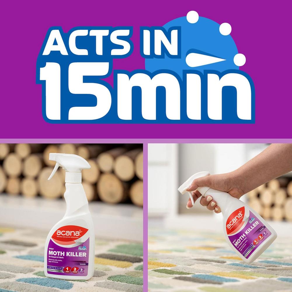 Acana Carpet And Fabric Moth Killer Lavender Spray - 500ml