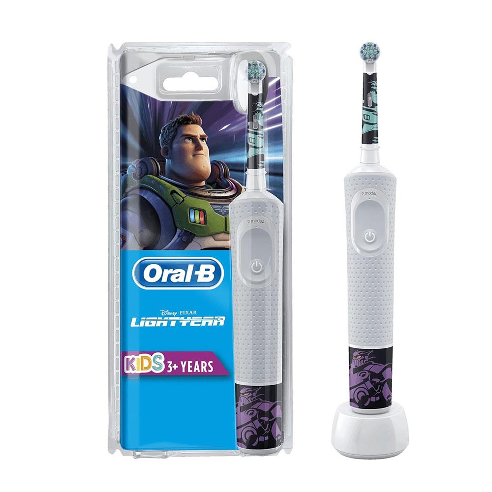 Oral-B Disney Lightyear Kids Electric Toothbrush 1 Tooth Brush Head And Travel Case With Stickers - White Secondary image