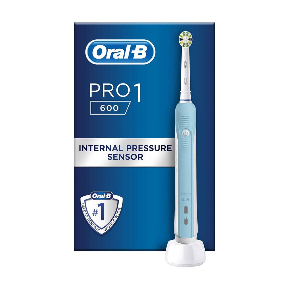 Oral-B Pro 1 600 Electric Toothbrushes With Pressure Sensor 1 Floss Action Toothbrush Head 1 Mode With 3D Cleaning - Blue Main image