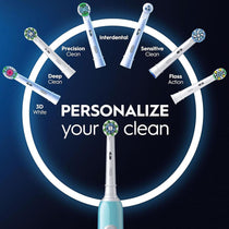 Oral-B Pro 1 600 Electric Toothbrushes With Pressure Sensor 1 Floss Action Toothbrush Head 1 Mode With 3D Cleaning - Blue
