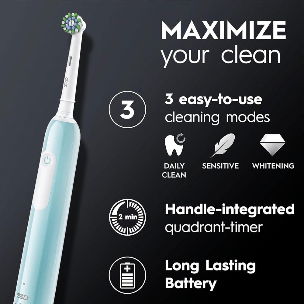 Oral-B Pro 1 600 Electric Toothbrushes With Pressure Sensor 1 Floss Action Toothbrush Head 1 Mode With 3D Cleaning - Blue
