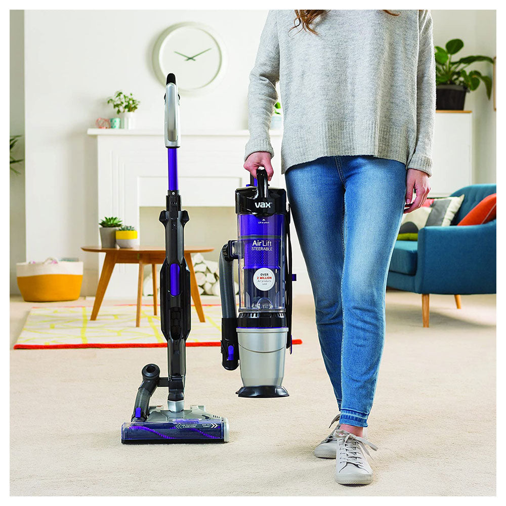 Vax Air Lift Steerable Pet Pro Vacuum Cleaner 950W 1.5 Litres Capacity - Black/Purple