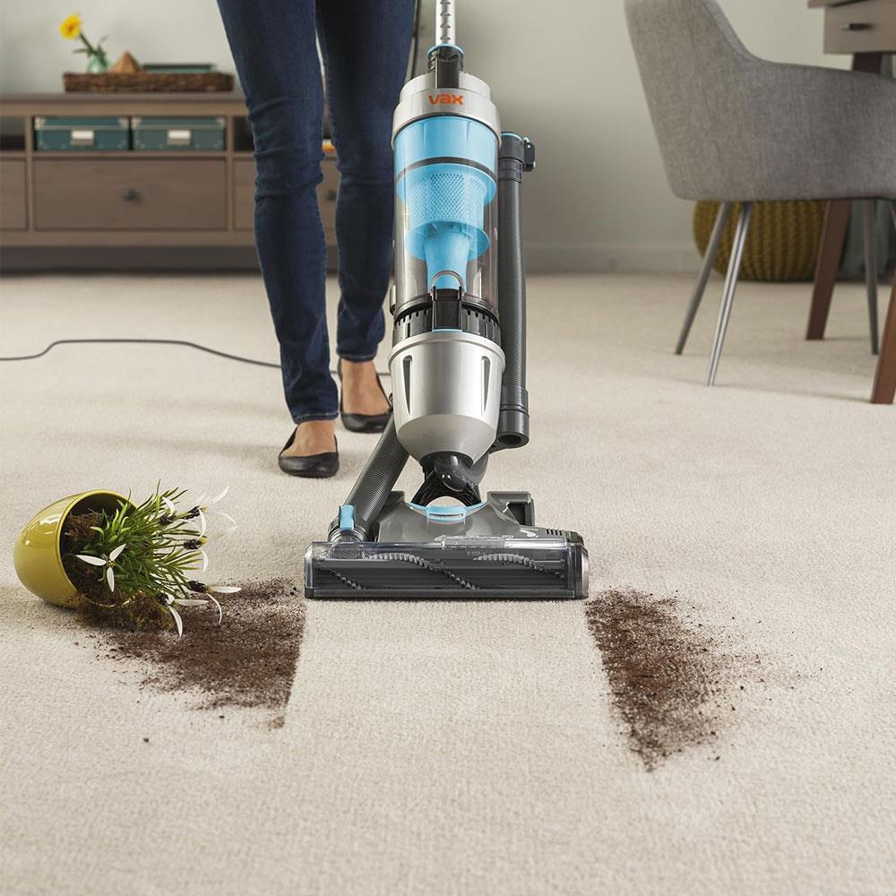 Vax Air Stretch Pet Upright Vacuum Cleaner 820W 1.5 Litre Capacity - Silver/Blue