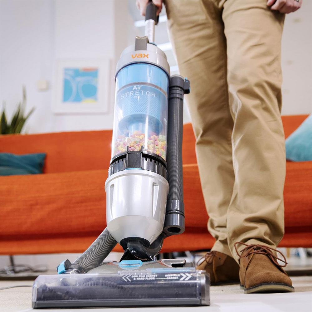 Vax Air Stretch Pet Upright Vacuum Cleaner 820W 1.5 Litre Capacity - Silver/Blue