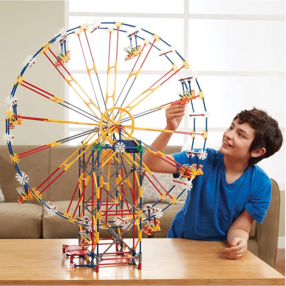 K'Nex Thrill Rides 3 In 1 Classic Amusement Park Building Set 744 Piece - Multicolour